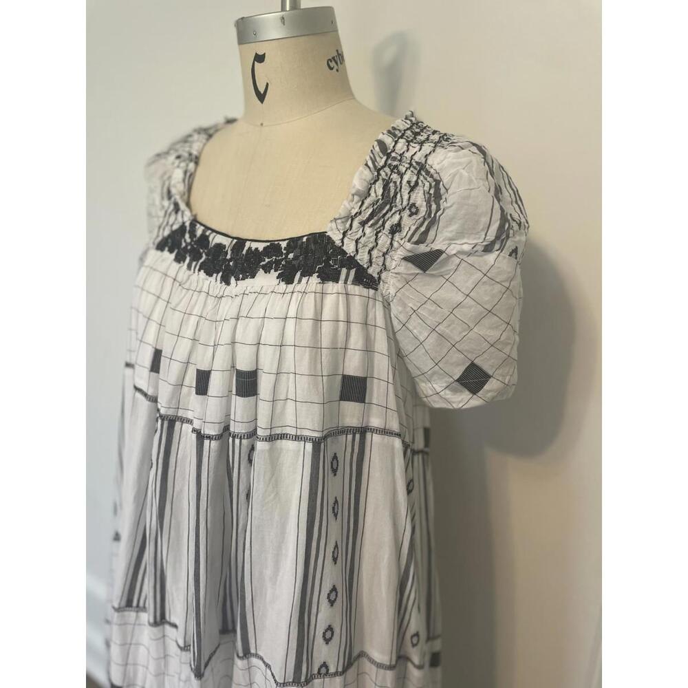 Free People - Jamie Embroidered Maxi Dress, Puff Sleeve, size S - Picture 4 of 9